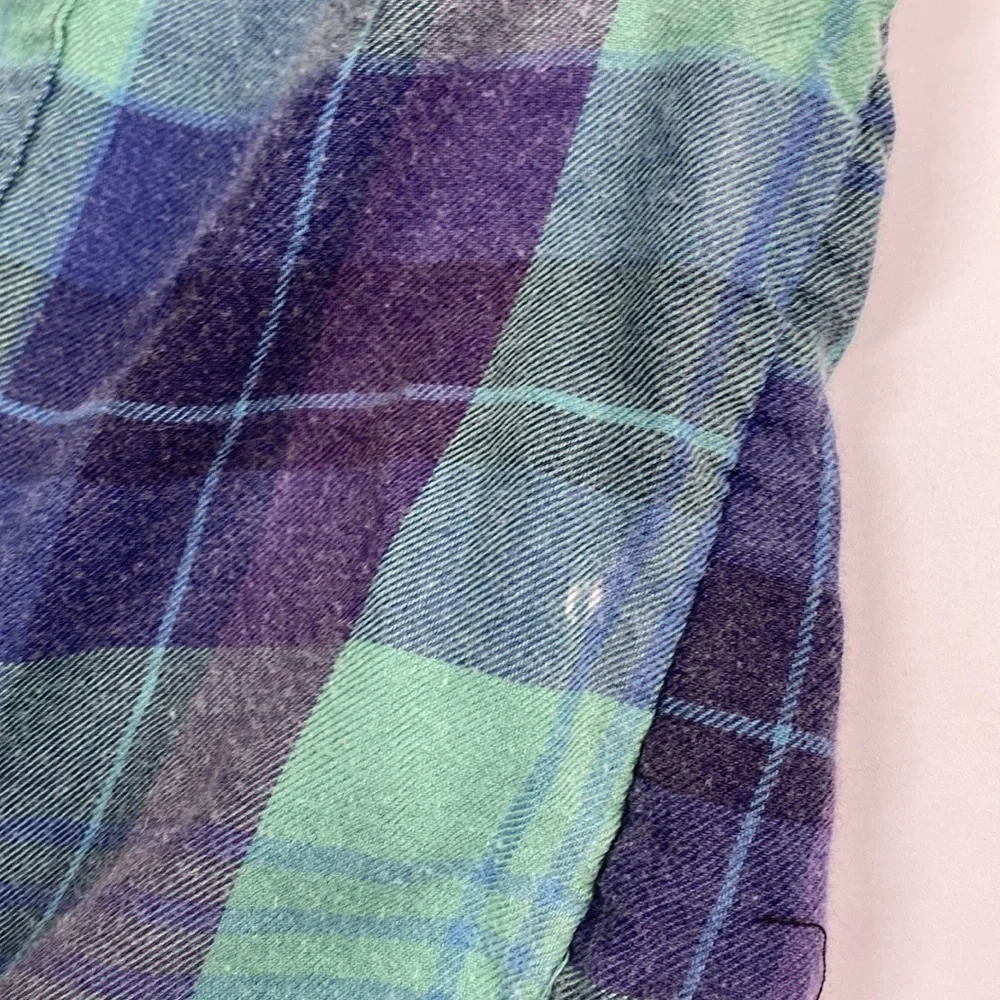 American Eagle Checkered Casual Hooded Cropped Flannel Button Up Shirt Large - Picture 7 of 7